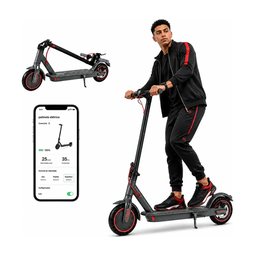 Patinete Elétrico Hearbuds M85 Dobrável 350W, 32km/h, Carregam em 3h, autonomia 25km, Com App Gps