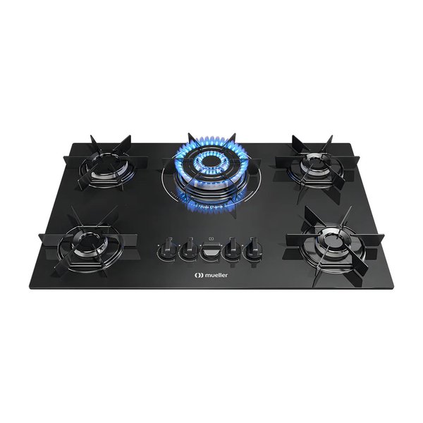 Cooktop Mueller 5 bocas Preto com Queimador Tripla Chama - Mcg5bc por R$ 485,00 no Pix no Mercado Livre