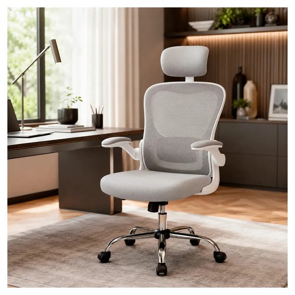 Cadeira Escritório Ergonômica Suporte Lombar Encosto Cabeça Regulável por R$ 193,00 no Pix na Amazon