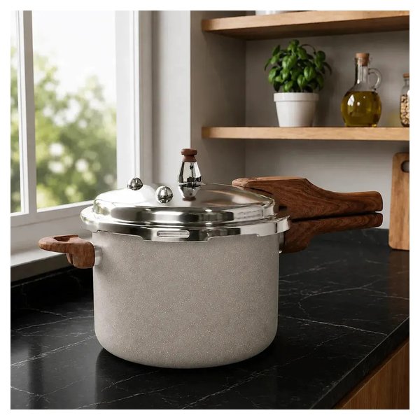 Panela de Pressão Creme 4,2L Indução 4 Válvulas por R$ 113,00 no Pix na Amazon