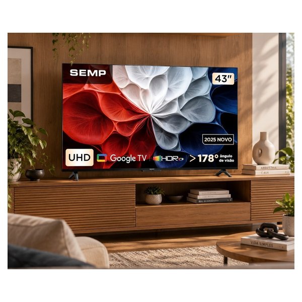 Smart TV Semp 43" 4k Uhd Google Tv (43S62) por R$ 1.397,00 no Pix na Amazon