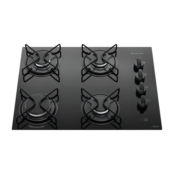 Cooktop com 4 Bocas Atlas Agile Up Mesa Vidro Mega Chama Bivolt por R$ 280,00 no Pix no Mercado Livre