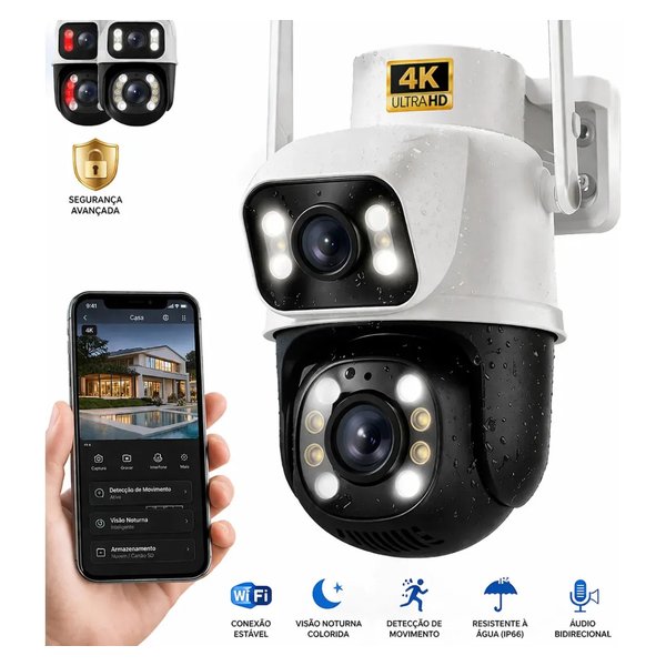 Câmera De Segurança Wi-fi Smart Camera Dupla 3mp c/ Visão Noturna iCSee/Yoosee (A28B) por R$ 101,00 no Pix no Mercado Livre