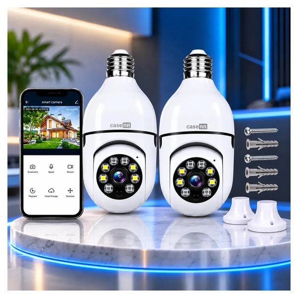 Kit 2 Câmeras Lampada De Segurança Ip Wifi Com Visão Noturna Interna Externa App Yoosee Espiã 360º Casenn por R$ 88,00 no Pix no Mercado Livre