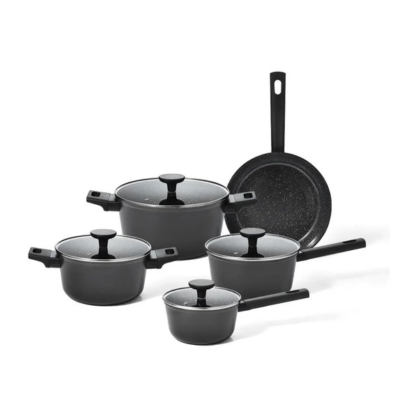 Jogo 5 Panelas Antiaderente Ultra Ceramic Mou Preta - Oikos por R$ 311,00 no Pix no Mercado Livre