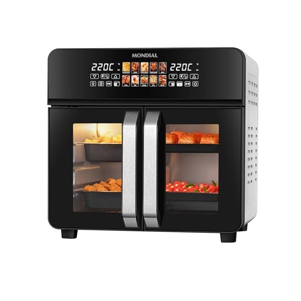 MONDIAL Air Fryer Forno 25L French Door, Preto/Inox, 2000W por R$ 959,00 no Pix na Amazon