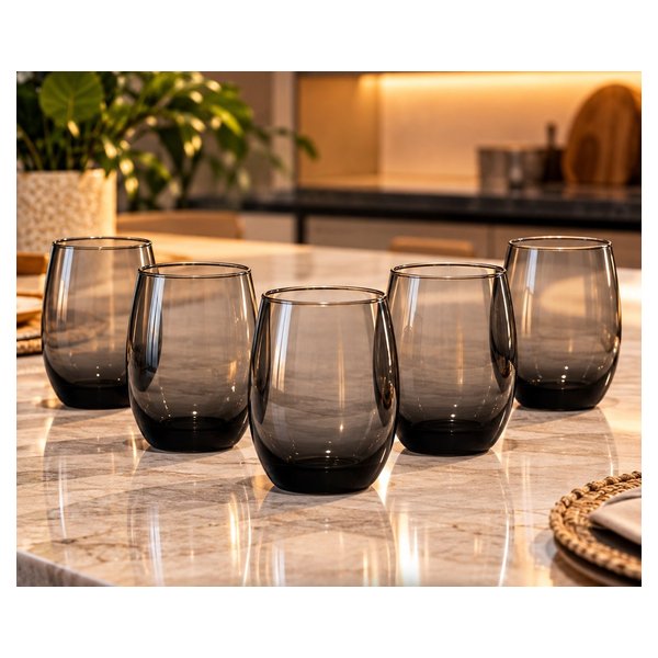 NADIR FIGUEIREDO Jogo De Copos Aruba Long Drink 6 Peças Sm Aruba Fumê 465ml por R$ 35,00 no Pix na Amazon