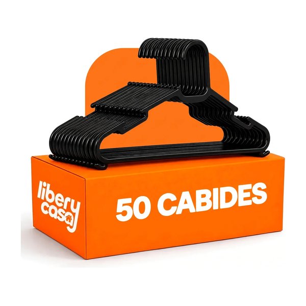 Kit 50 Cabide Adulto Preto Reforçado Organizador Combate por R$ 26,99 à vista no Mercado Livre