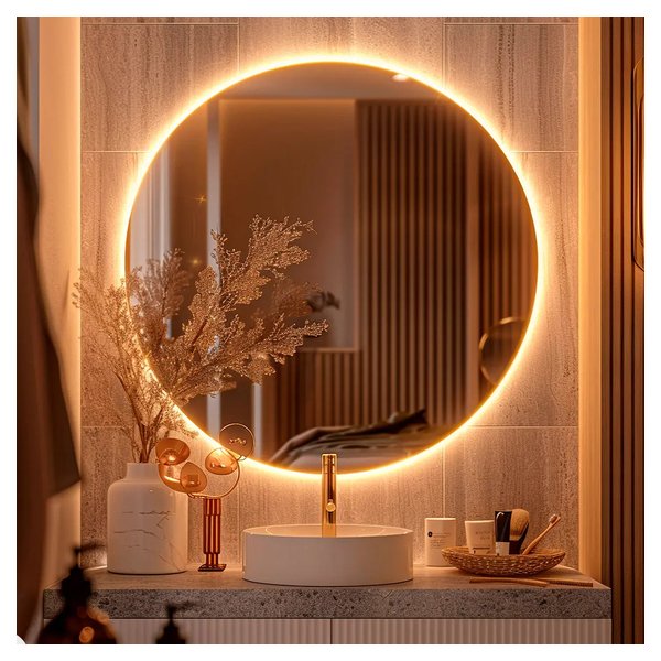 Espelho Redondo 60cm com Led por R$ 45,90 no Mercado Livre