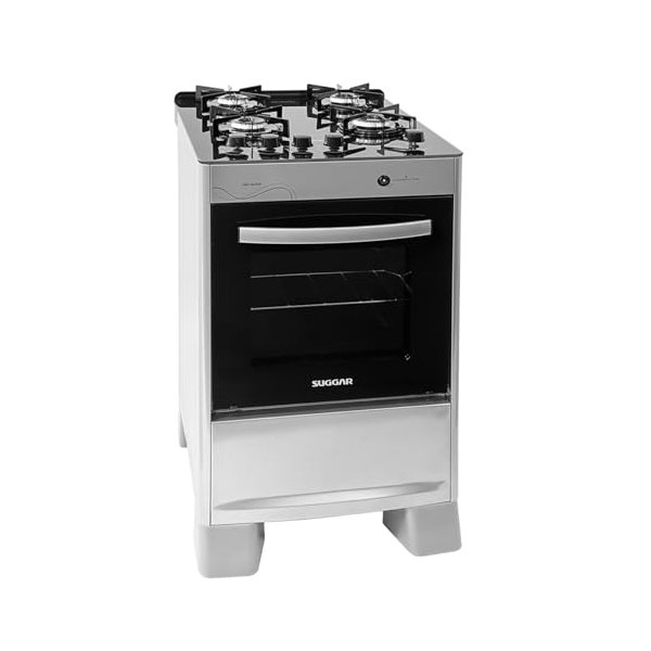Fogão de Piso Neo Glass Suggar Bivolt com 4 Bocas e Mesa de Vidro 56L por R$ 648,00 no Pix na Amazon