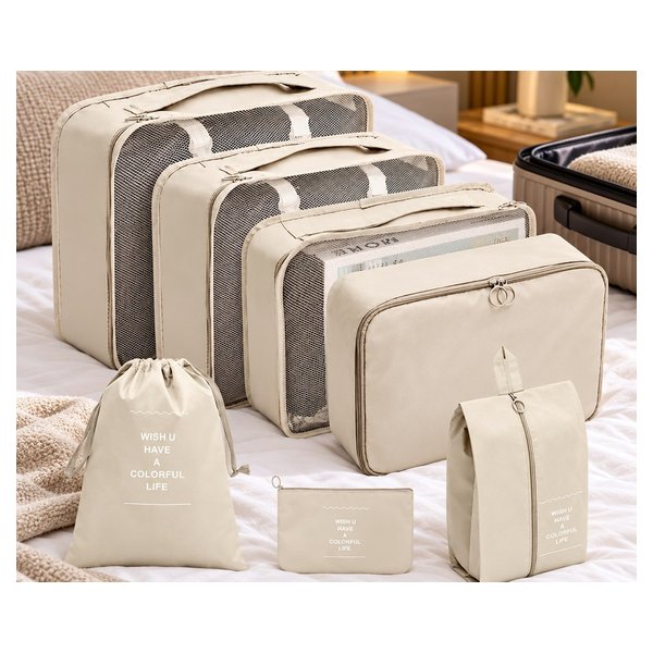 Kit 7 Pecas Bolsa Organizadoras Para Mala Roupas Bagagem Viagem por R$ 30,00 no Pix na Shopee