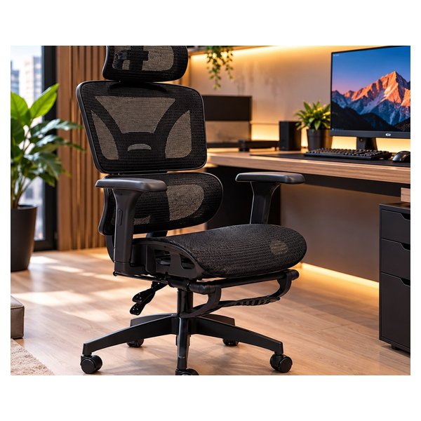 Cadeira Ergonômica Escritório Reclinável Vmstark com Apoio para Pés Ajuste Lombar Pescoço até 150kg por R$ 531,00 no Pix na Amazon