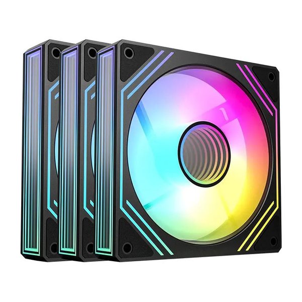 Kit Ventoinhas Acegeek Neon ARGB 3x120mm Preto Ag-neon3x1-bk por R$ 67,00 no Mercado Livre
