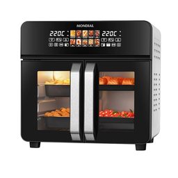 MONDIAL Air Fryer Forno 25L French Door, Preto/Inox, 2000W