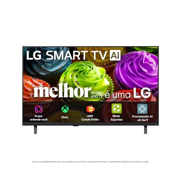 Smart TV HD 32" AI Search, Wi-Fi, HD, USB (LB650) por R$ 1.000,00 no Pix na Amazon