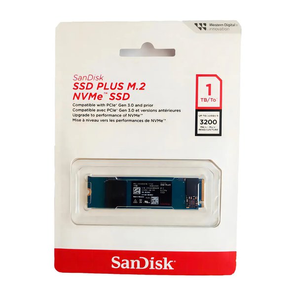 SSD M.2 NVMe 1Tb Sandisk Plus Sdssda3n-1t00-g26 3200mbps por R$ 747,00 no Mercado Livre