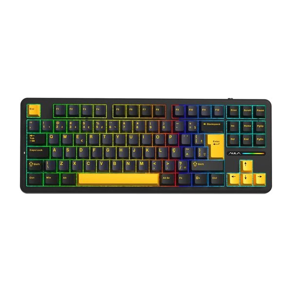 Teclado Mecânico Aula F87 Sem Fio Wireless Bt Hotswap Abnt2 por R$ 288,00 no Mercado Livre