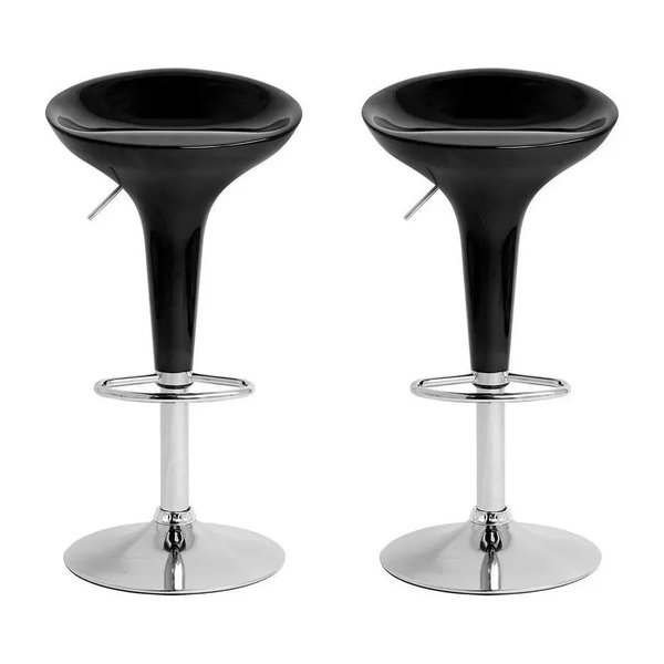 Banqueta Alta Giratória Preto 2 Peças (BQT-PR1) por R$ 212,00 no Pix na Amazon