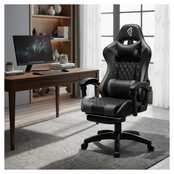 Cadeira Gamer Escritorio Giratória Reclinável Preta Vermelha Cinza por R$ 620,17 no Mercado Livre