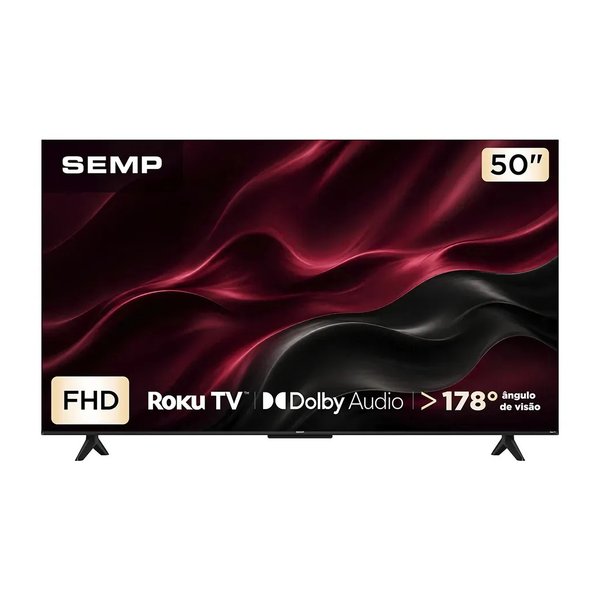 Smart TV Semp 50 Polegadas LED Full Hd S42r Roku TV Wi-Fi Dolby Audio Brilho Até 240 Nits 50s42r por R$ 1.565,00 no Mercado Livre
