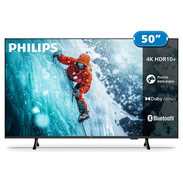 Smart Tv Philips 50" 4k Comando De Voz Bluetooth (50PUG7300) por R$ 1.709,00 no Mercado Livre