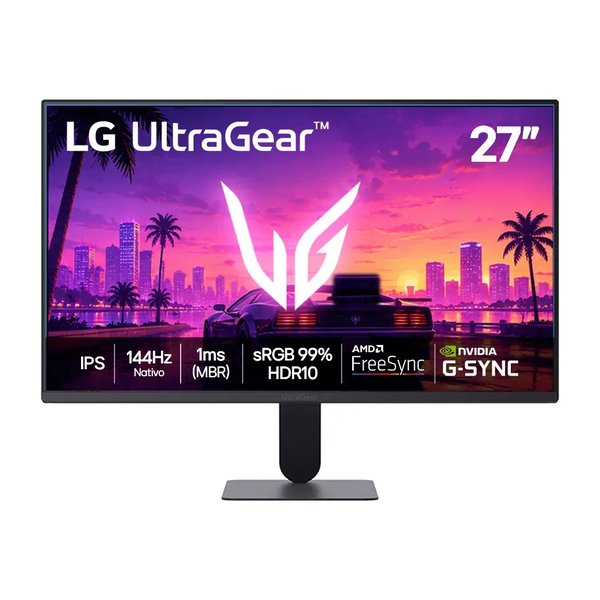 LG UltraGear Monitor Gamer 27" IPS, 144Hz Nativo, 1ms (Mbr), Full Hd (1920x1080), HDR10, NVIDIA G-Sync, AMD FreeSync, Preto - 27G411b por R$ 673,00 no Mercado Livre