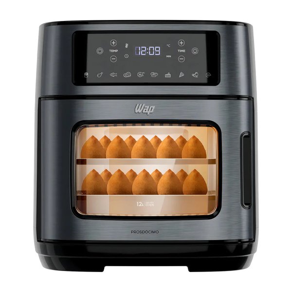 Fritadeira Elétrica Wap Air Fryer Oven Digital Black Inox 12L com Revestimento Antiaderente (FW009547 220V) por R$ 387,00 no Pix no Mercado Livre