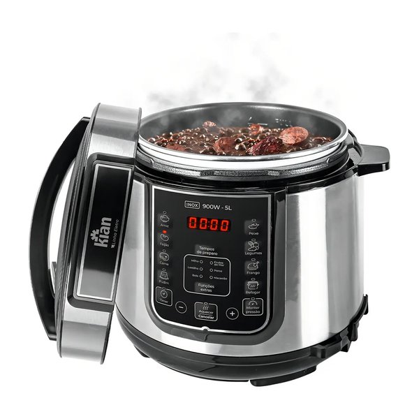 Panela De Pressão Elétrica 5L Kian Inox por R$ 236,00 no Pix no Mercado Livre