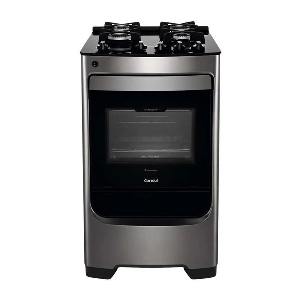 Fogão Consul 4 Bocas Inox com Mesa de Vidro forno 58L Bivolt (CFO4VAR) por R$ 1.145,00 no Pix no Mercado Livre