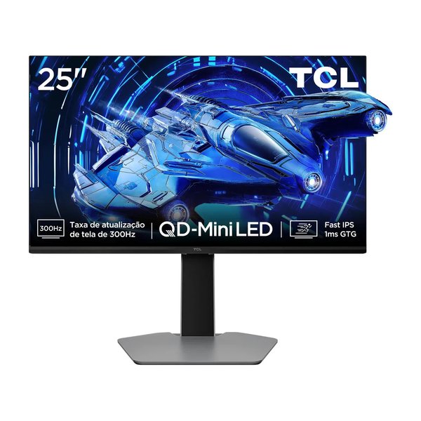 Monitor Gamer TCL 25 Polegadas Qd-Mini LED Full Hd G64 300Hz 1ms (Gtg) Freesync HDR 600 Nits 25g64 por R$ 1.158,00 no Mercado Livre