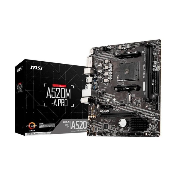 Placa-Mãe MSI A520m-a Pro, AMD Am4, Matx, DDR4, Preto - A520m-a Pro por R$ 313,00 na Shopee