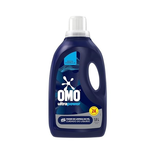 OMO Lava-Roupas Líquido Ultra Power Frasco 1,8L por R$ 23,00 na Amazon