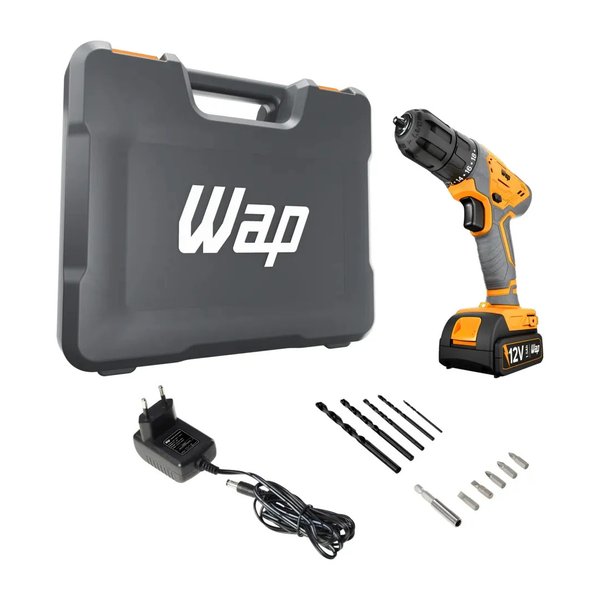Parafusadeira E Furadeira Wf12k3.2 Bateria 12v Wap Amarelo E Preto Bivolt por R$ 95,00 no Pix no Mercado Livre