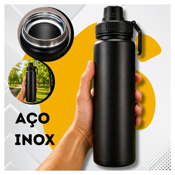 Garrafa De Água Termica 800ml Café Inox Copo Frio E Quente por R$ 28,00 à vista no Mercado Livre