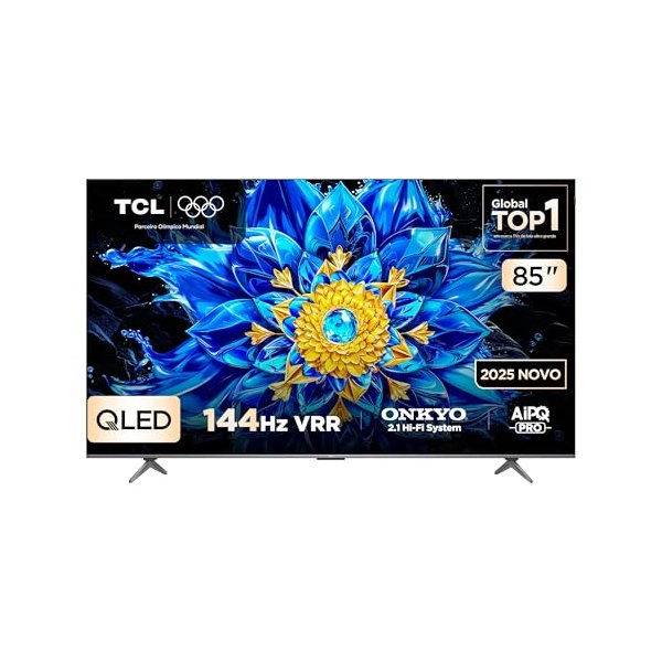 Possível BUG) Smart TV TCL 85 Polegadas QLED 4K P8L WiFi Bluetooth Google TV HDR10+ 144 Hz VRR (85P8L) por R$ 6.000,00 no Pix na Amazon