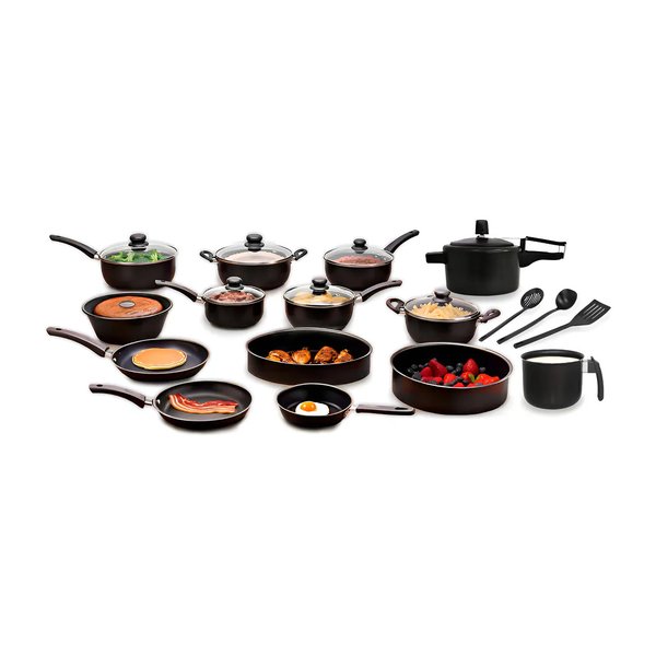 Jogo de Panelas Elegan com Tampa Vidro 8 Peças por R$ 126,00 no Pix na Amazon