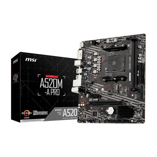 Placa-mãe MSI A520m-a Pro Am4 Matx DDR4 por R$ 320,00 no Mercado Livre