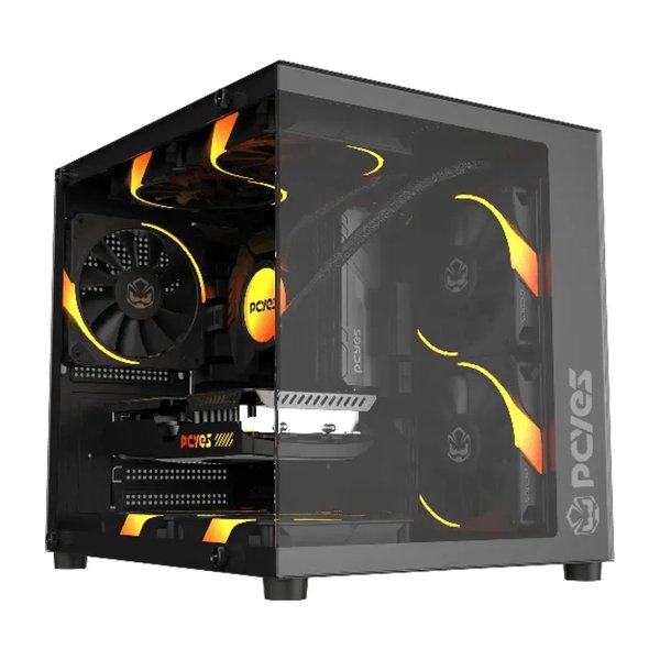 Gabinete Gamer Pcyes Forcefield Mini Black Vulcan - Gffmnbv por R$ 124,00 no Mercado Livre