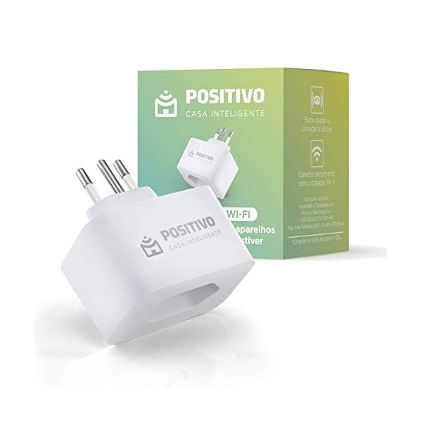 Smart Plug Wi-Fi 10A/1000W, Positivo Casa Inteligente, Ligue ou Desligue seus Eletrodomésticos Através do Celular, Compatível com Alexa por R$ 49,00 na Amazon