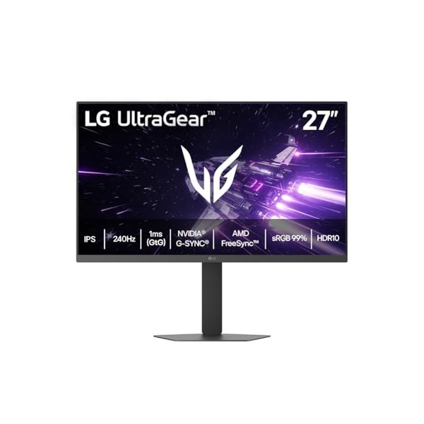 LG UltraGear Monitor Gamer 27" IPS 240Hz 1ms (GtG) Full HD (1920x1080) sRGB 99% HDMI 2.0 NVIDIA G-Sync AMD FreeSync Premium, Preto - 27G440a por R$ 980,00 na Amazon