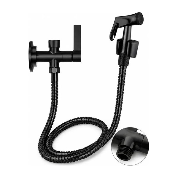 Ducha Higiênica Atual Metais Metal Preto Completa 2 Saídas 1,2m por R$ 43,00 à vista no Mercado Livre