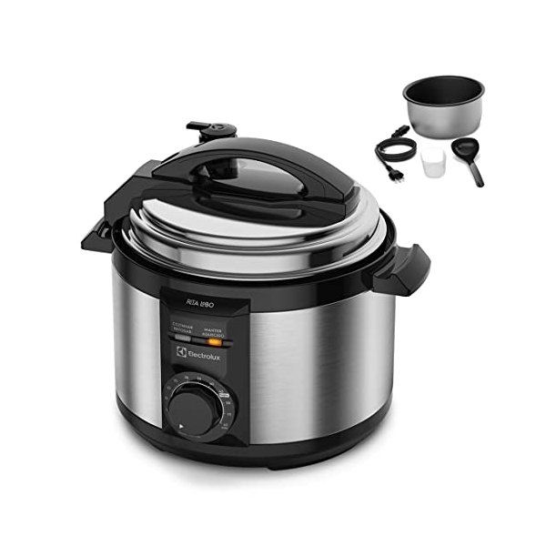 Panela de Pressão Elétrica Electrolux por Rita Lobo 3L Preta Efficient c/ Timer (PCE15) 110v por R$ 289,00 no Pix na Amazon