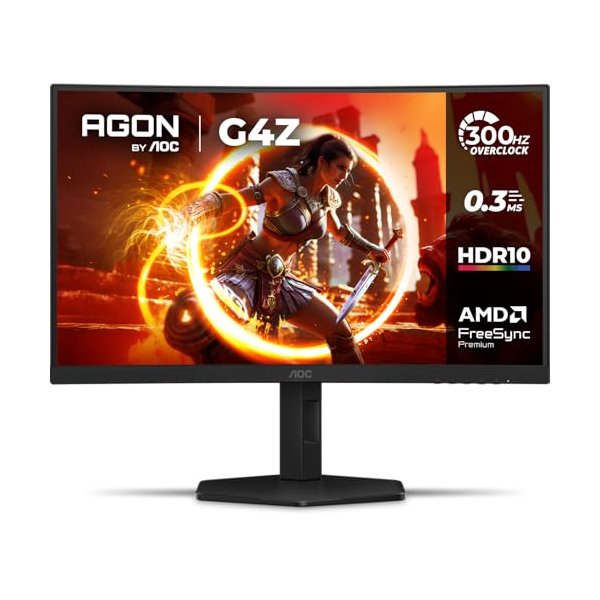 Monitor Gamer Curvo AOC Agon G4Z 27" 300Hz 0,3ms HDR10 Base Ajustável C27G4Z/P por R$ 966,00 no Pix na Amazon