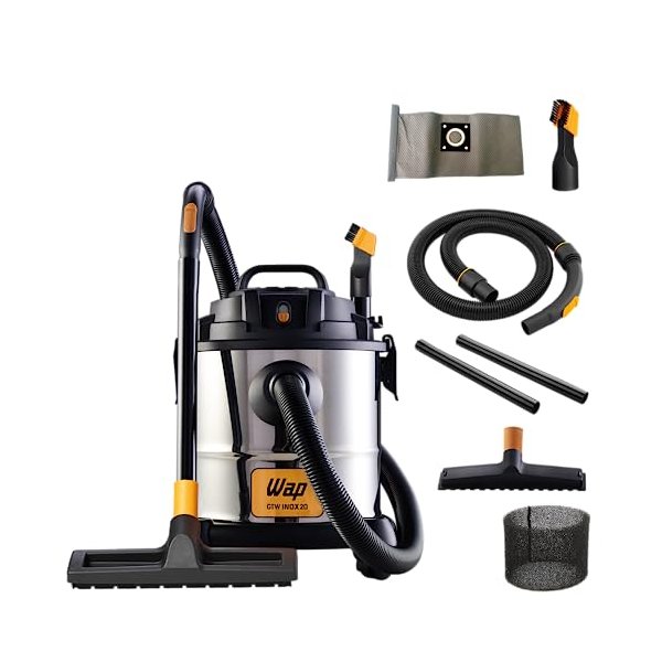 WAP Aspirador de Pó e Água Barril GTW INOX 20, Compacto, 20 Litros, com Filtro Lavável, 160mbar 1600W 220v por R$ 229,00 no Pix na Amazon