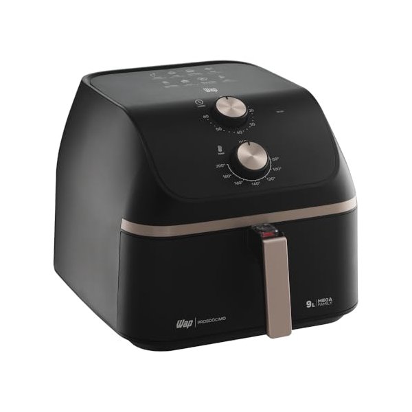 Air Fryer WAP MEGA FAMILY 9L com Cesto Amplo e Circulação de Ar 360° 1900W (220v) por R$ 276,00 na Amazon