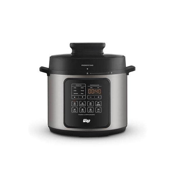 Panela de Pressão 6L WAP 10 Receitas Pré-Programadas Painel Digital 220v (WPPE3) por R$ 332,00 na Amazon